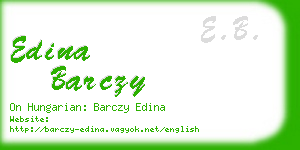 edina barczy business card